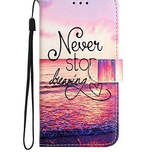 Painted Leather Flip Wallet Cover