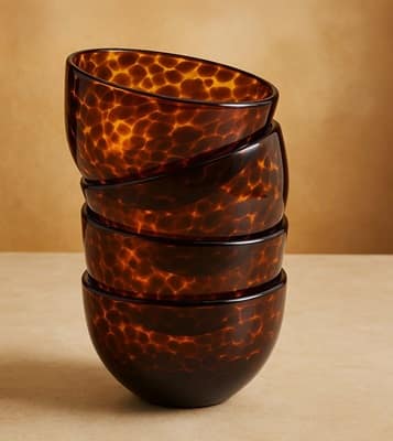 Amber Glass Bowls